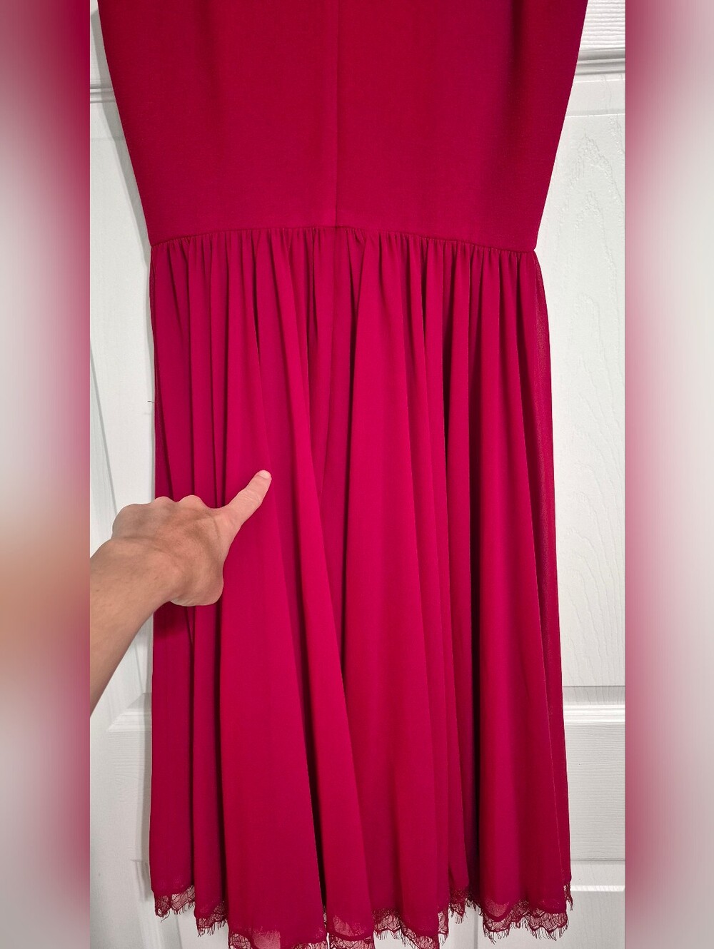 Elegant Silky Red Dress - Picture 12 of 13